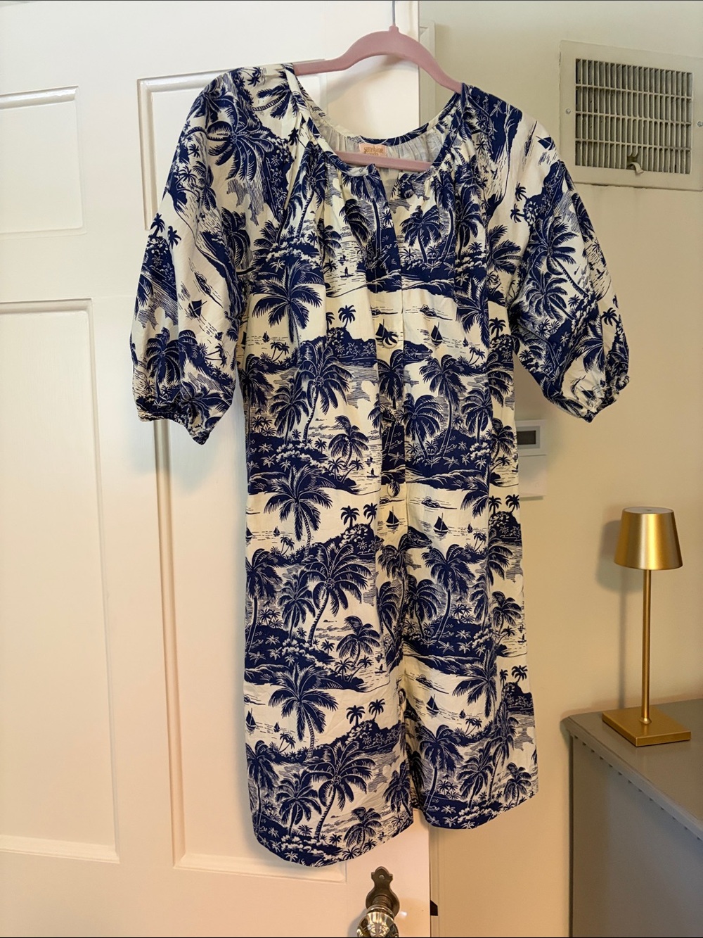 Tropical toile Sunshine Tienda dress size small